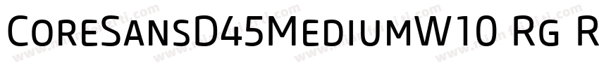 CoreSansD45MediumW10 Rg Regular字体转换